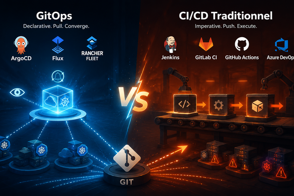 GitOps vs CI/CD traditionnel : déclaratif et pull contre impératif et push